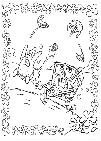 Crazy Jellyfishes  Coloring Page